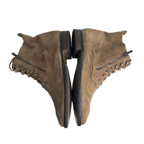 Sam Edelman Womens Mackay Ankle Boots Booties Brown Leather Zipper Combat 10.5 M - Picture 9 of 11